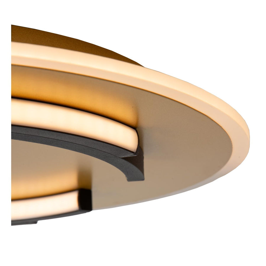 Lucide ANDREAS LED-plafondlamp Ø 39,6 cm, 30 W, matgoud / messing