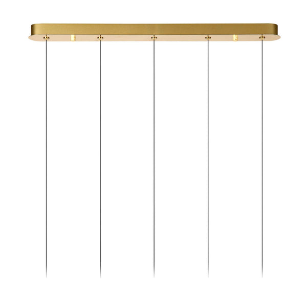 Lucide KLIGANDE dimbare LED-hanglamp 5 × 7,8 W, matgoud / messing