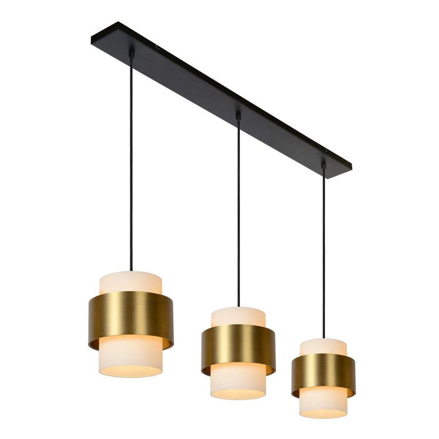 Lucide FIRMIN hanglamp 3 × E27, matgoud / messing