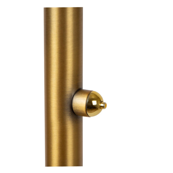Lucide ZENITH dimbare LED-vloerlamp Ø 25,4 cm, 20 W, matgoud / messing