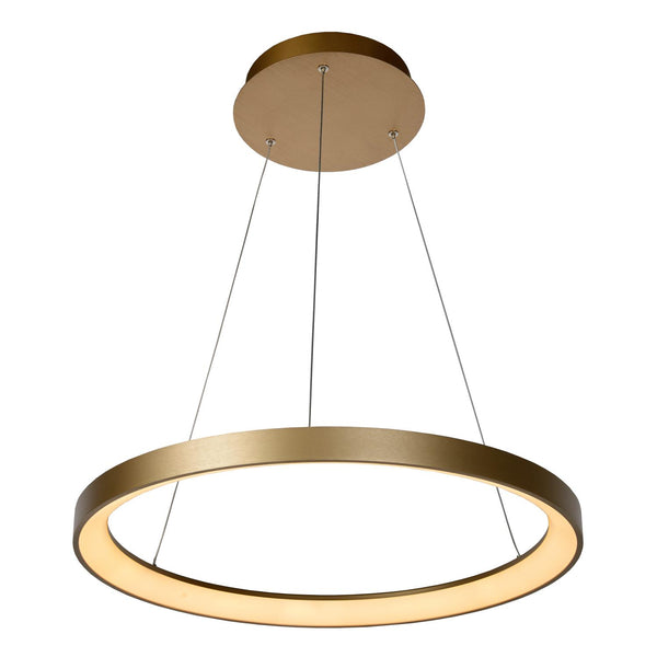 Lucide VIDAL dimbare LED-hanglamp Ø 58 cm, 48 W, matgoud / messing