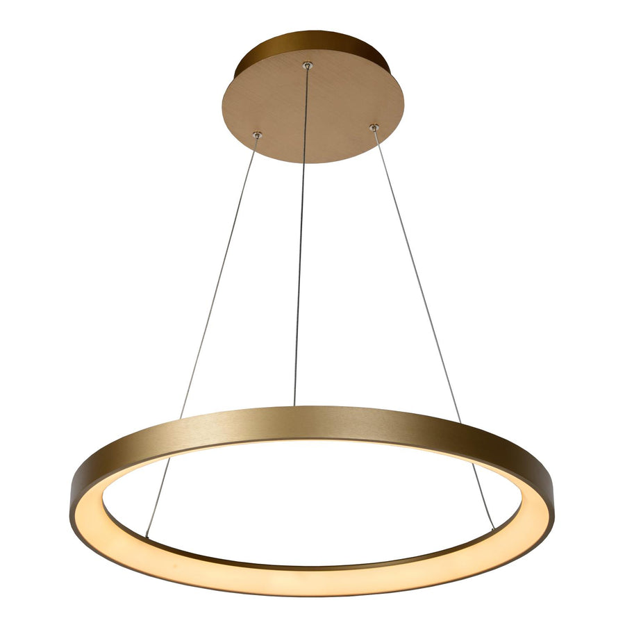 Lucide VIDAL dimbare LED-hanglamp Ø 58 cm, 48 W, matgoud / messing