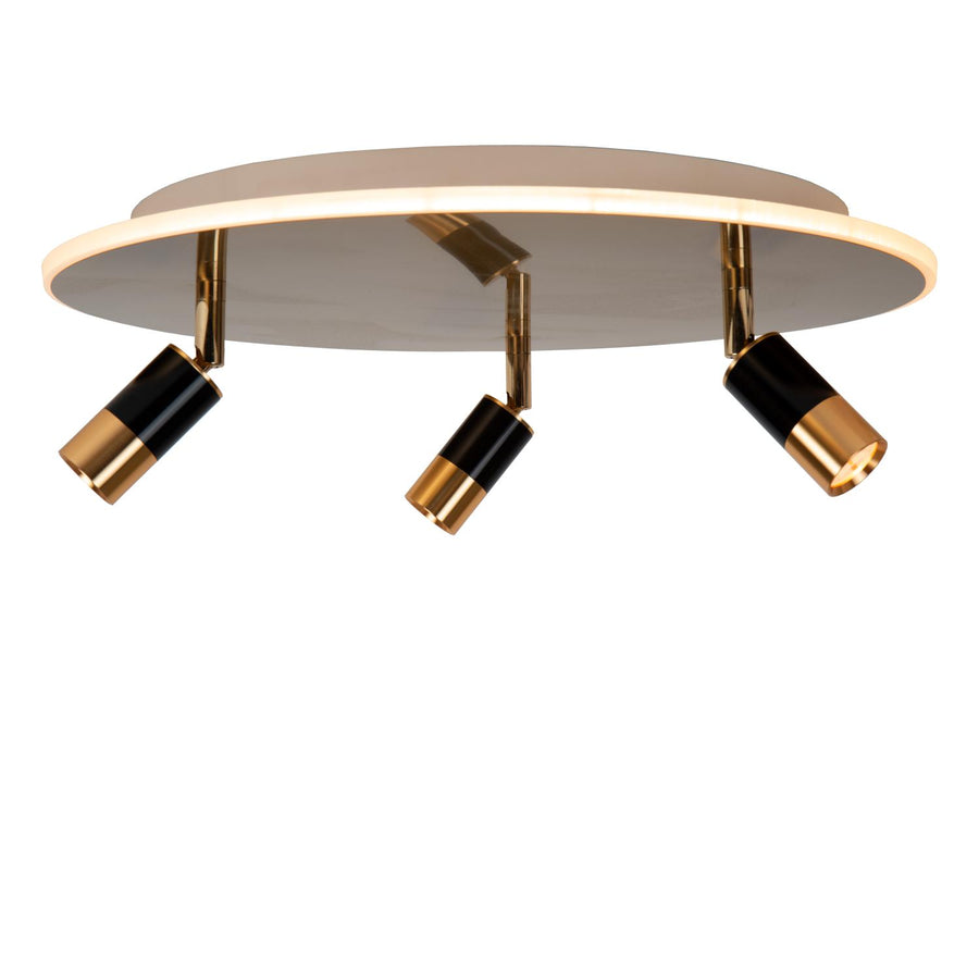 Lucide JUBEL LED-plafondlamp Ø 48 cm, 2500–3000 K, matgoud / messing