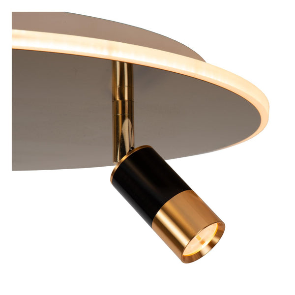 Lucide JUBEL LED-plafondlamp Ø 48 cm, 2500–3000 K, matgoud / messing