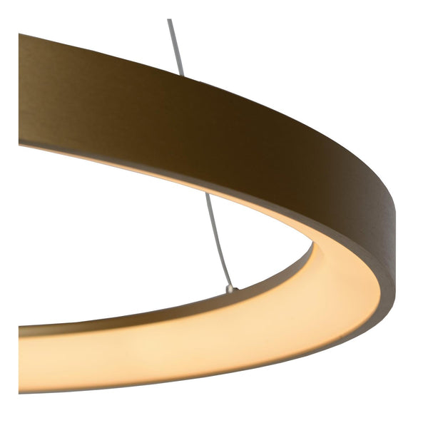 Lucide VIDAL dimbare LED-hanglamp Ø 58 cm, 48 W, matgoud / messing