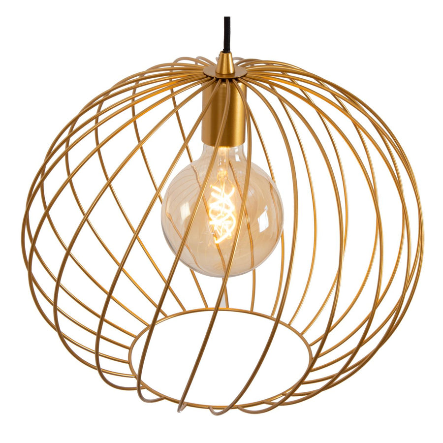 Lucide DANZA hanglamp Ø 40 cm, E27, matgoud / messing