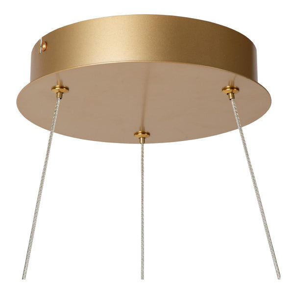 Lucide SARDANA dimbare LED-hanglamp Ø 80 cm, 74 W, matgoud / messing