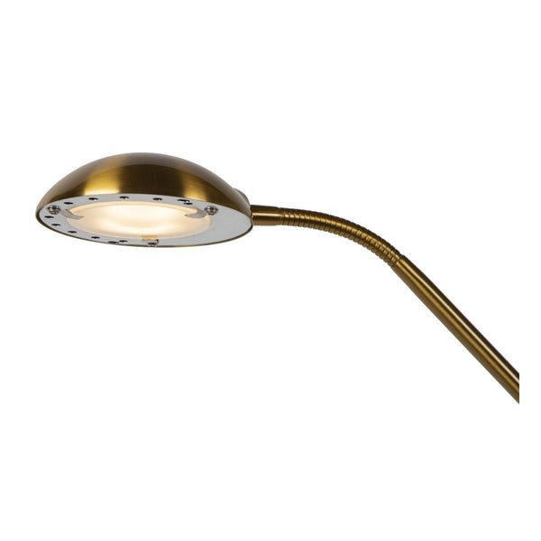 Lucide ZENITH dimbare LED-leesvloerlamp matgoud / messing