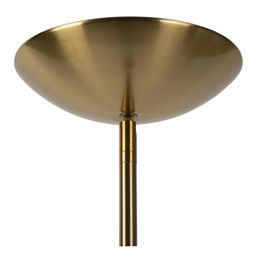 Lucide ZENITH dimbare LED-leesvloerlamp matgoud / messing