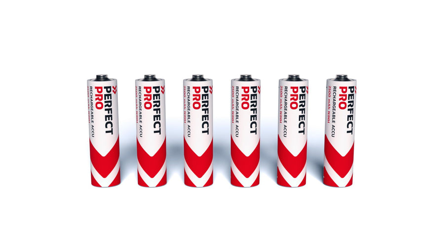 NiMH 2500 mAh, 6 stuks AA