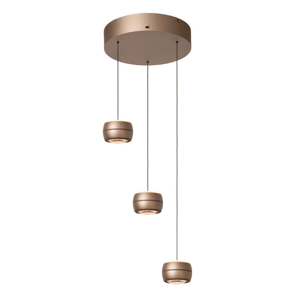 Lucide CORYFEE dimbare LED-hanglamp 3 × 6,3 W, 2200–3000 K, champagne