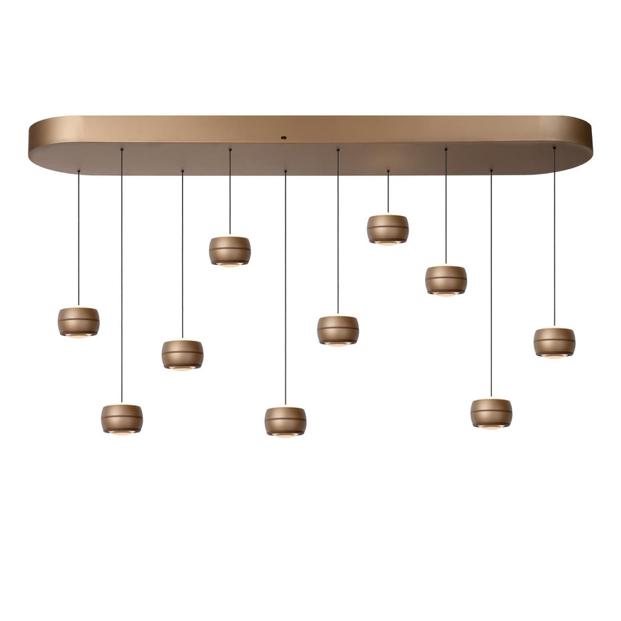 Lucide CORYFEE dimbare LED-hanglamp 10 × 6 W, 2200–3000 K, champagne
