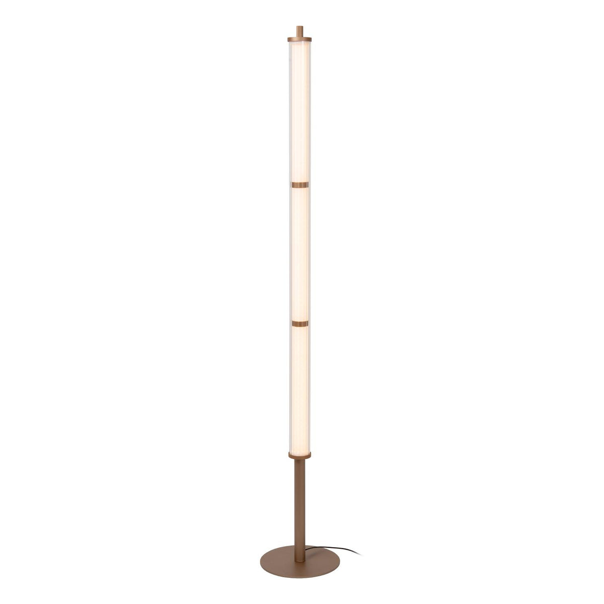 Lucide VALENTINE dimbare LED-vloerlamp Ø 23 cm, 37 W, 2200–3000 K, champagne