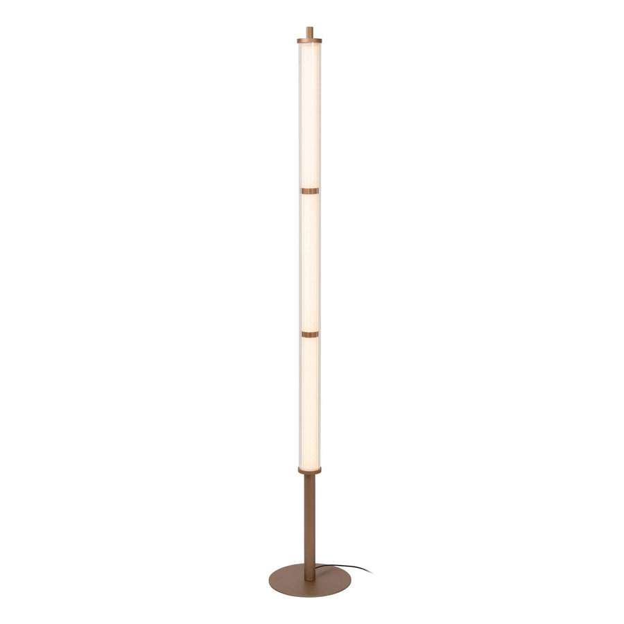 Lucide VALENTINE dimbare LED-vloerlamp Ø 23 cm, 37 W, 2200–3000 K, champagne
