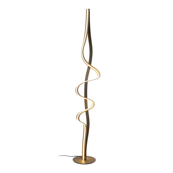 Lucide LAMBADA dimbare LED-vloerlamp 38 W, matgoud / messing