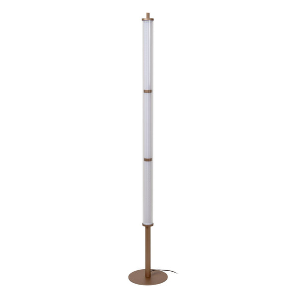 Lucide VALENTINE dimbare LED-vloerlamp Ø 23 cm, 37 W, 2200–3000 K, champagne