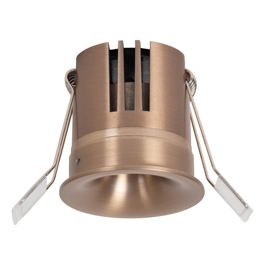 Lucide SNAX dimbare LED-inbouwspot Ø 6 cm, 8 W, 2700–4000 K, champagne