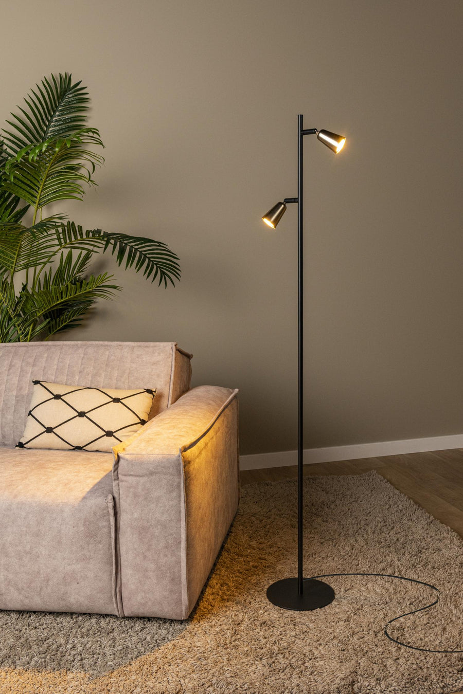 Lucide TIANA vloerlamp 2 × GU10, champagne
