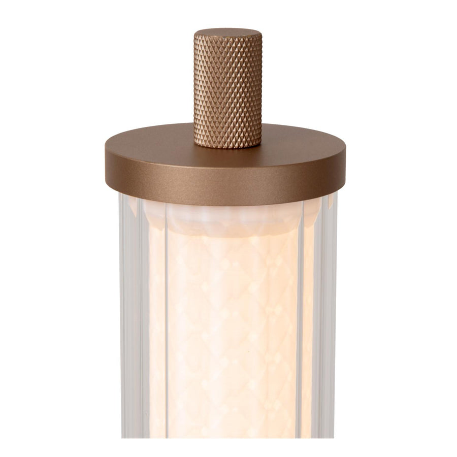 Lucide VALENTINE dimbare LED-vloerlamp Ø 23 cm, 37 W, 2200–3000 K, champagne