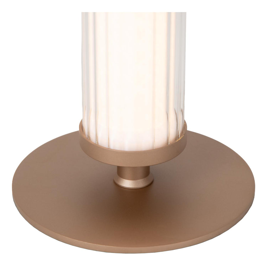 Lucide VALENTINE dimbare LED-tafellamp Ø 15 cm, 15 W, 2200–3000 K, champagne