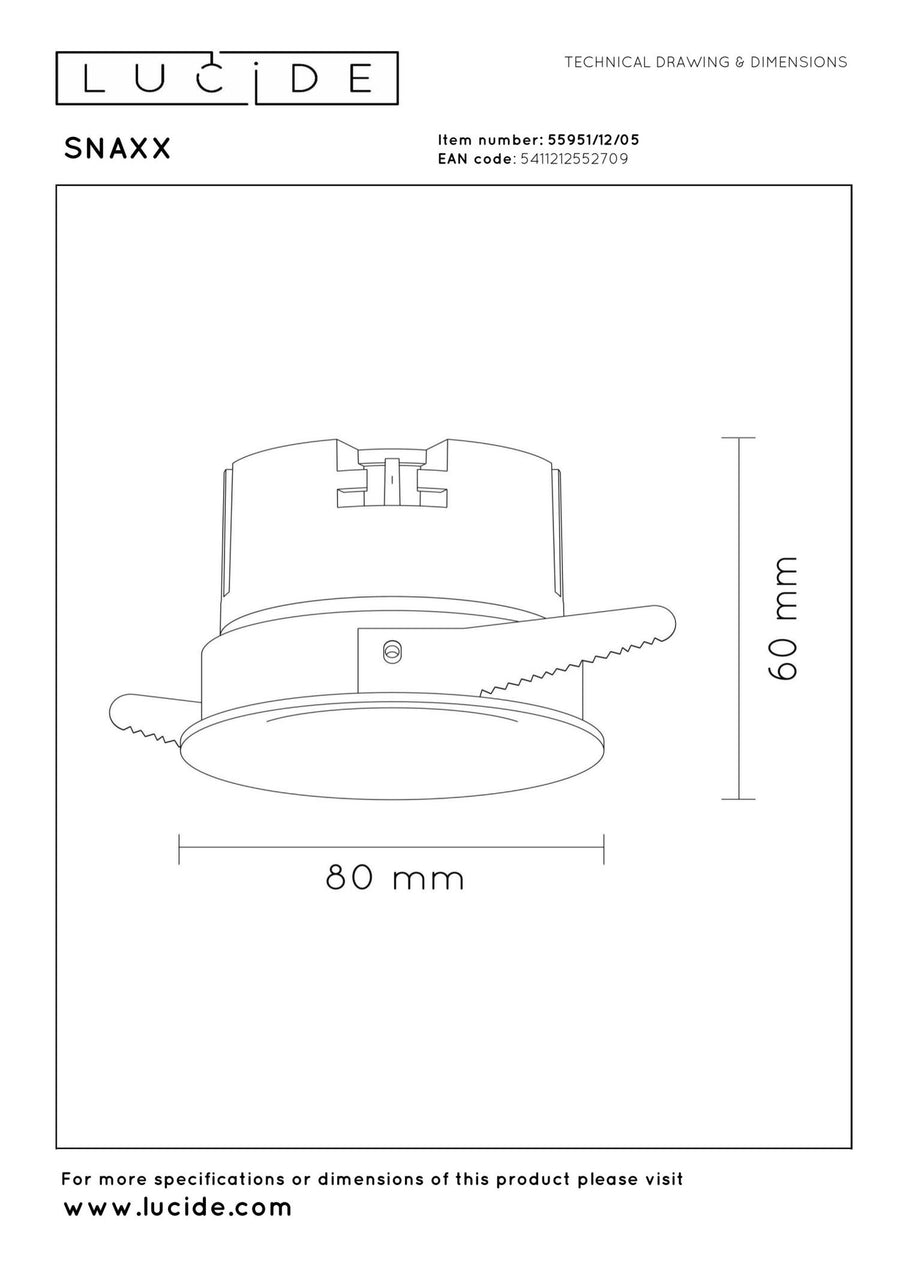 Lucide SNAXX dimbare LED-inbouwspot Ø 8 cm, 12 W, 2700–4000 K, champagne