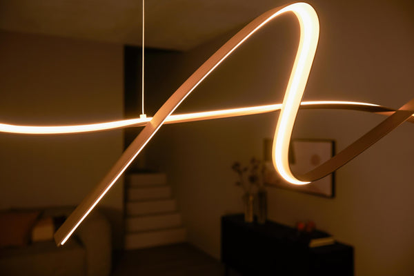 Lucide LAMBADA dimbare LED-hanglamp 47 W, champagne