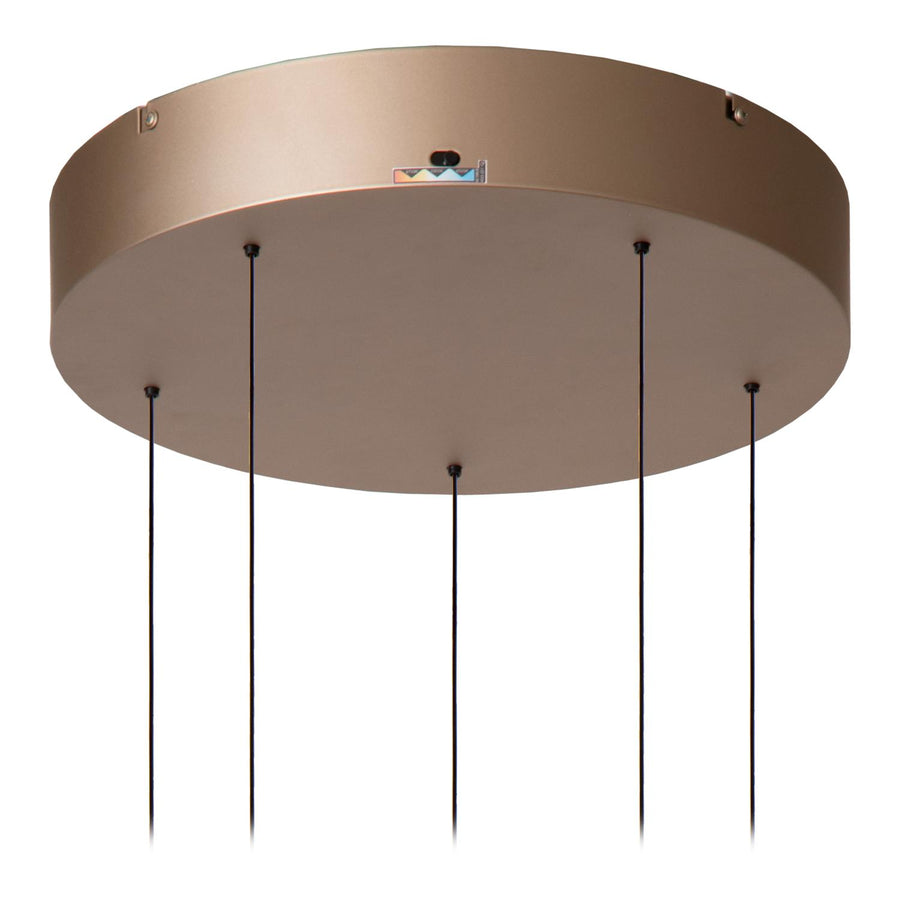 Lucide CORYFEE dimbare LED-hanglamp Ø 38 cm, 5 × 6 W, 2200–3000 K, champagne
