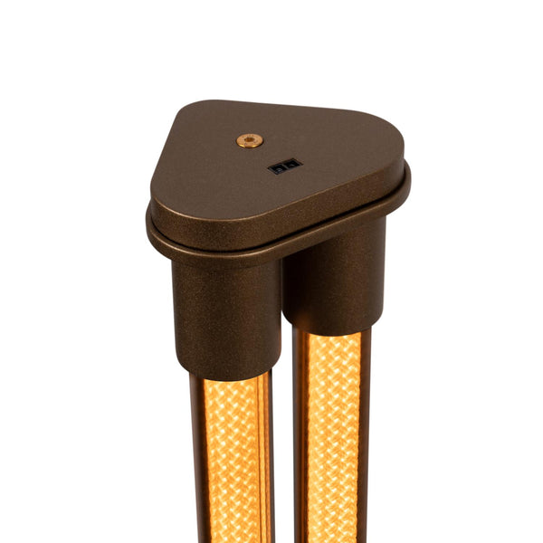 Lucide JANDERIN dimbare LED-vloerlamp met bewegingssensor 2 × 17 W, 2200–3300 K, champagne