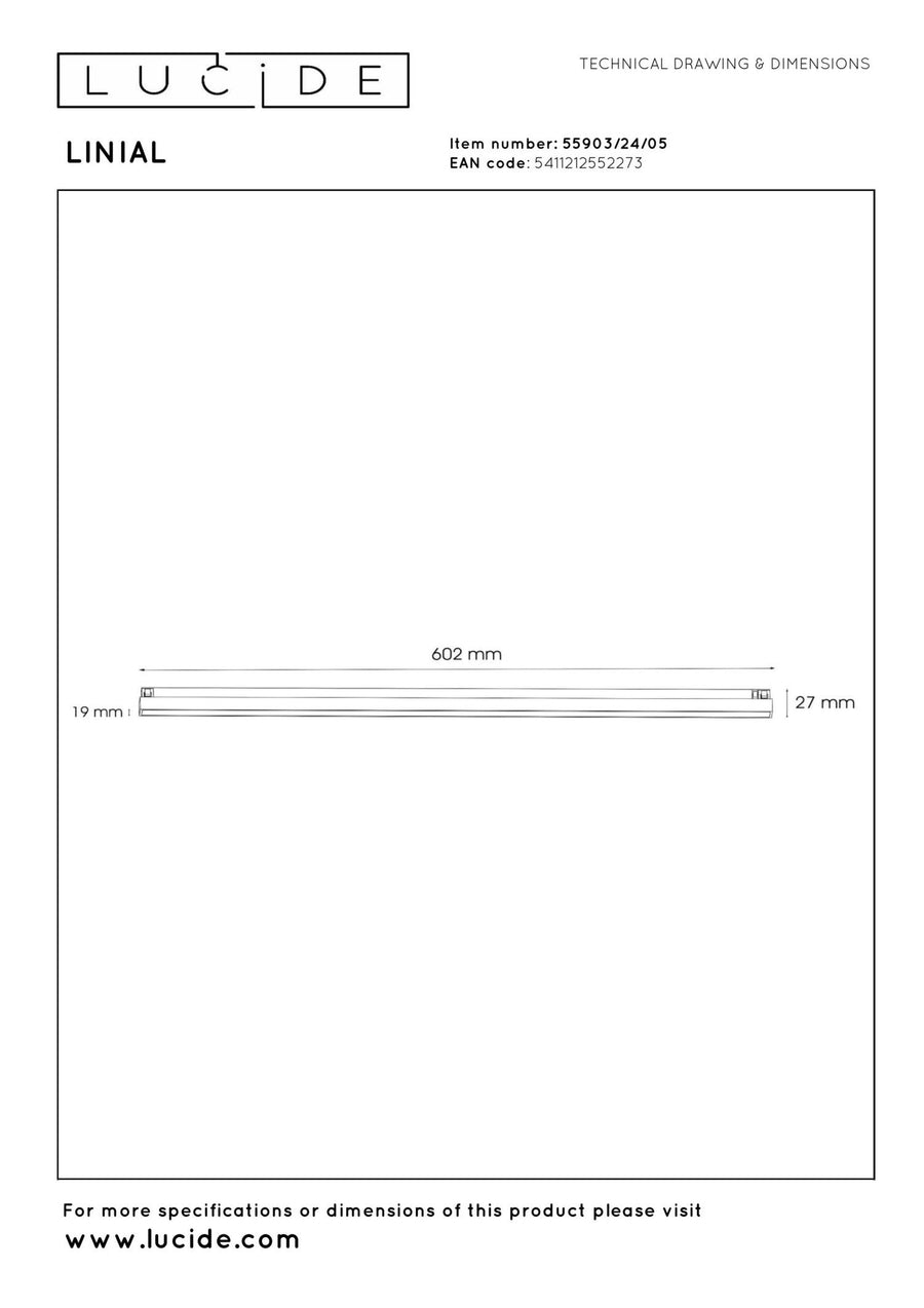 Lucide LINIAL GLYXX railsysteem 48 V, champagne