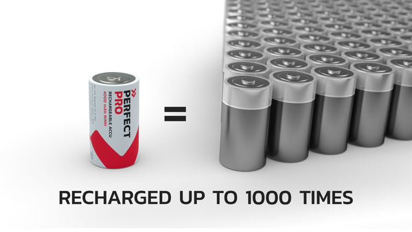 NiMH 4000 mAh, 2 stuks C