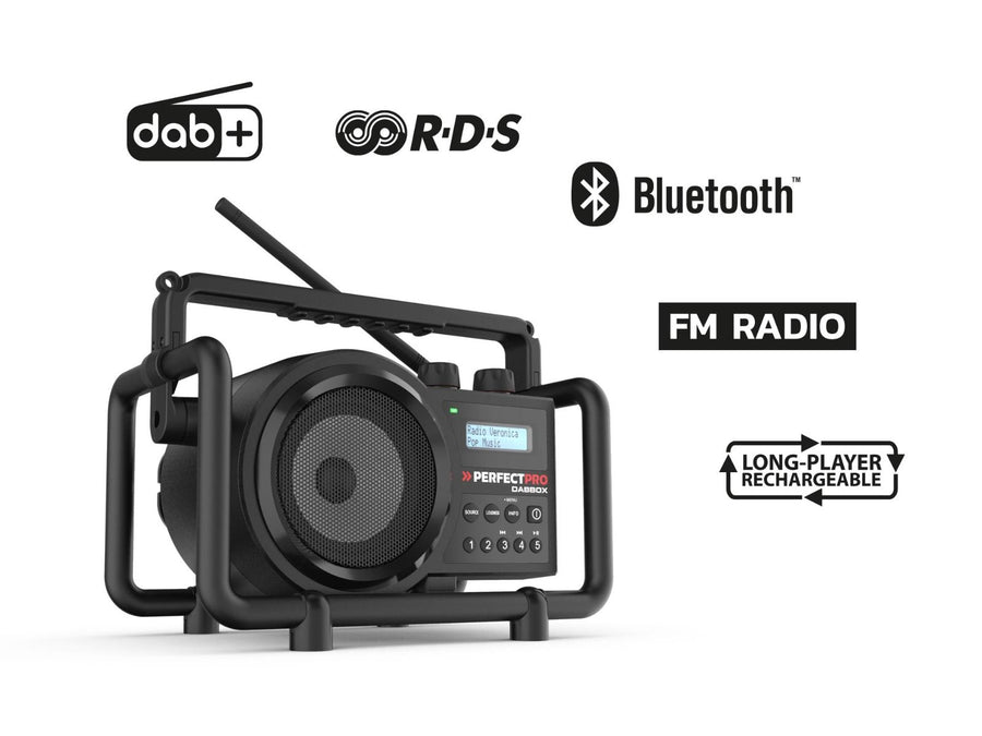 DAB+ / FM / Bluetooth / Oplaadbaar / IP54