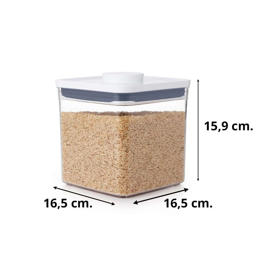 OXO POP Groot vierkant laag, 2,6 liter