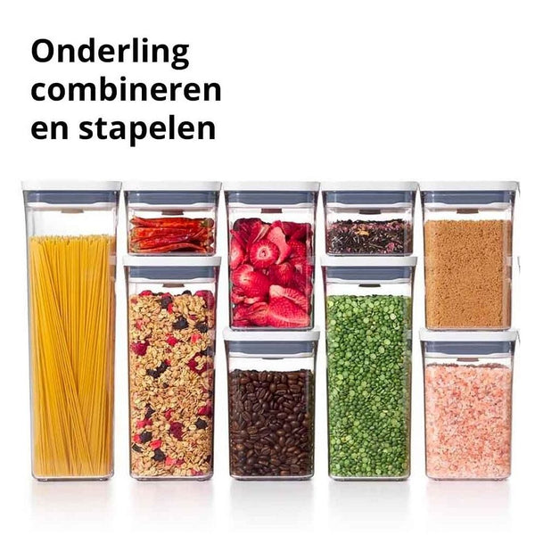 OXO POP Groot vierkant laag, 2,6 liter