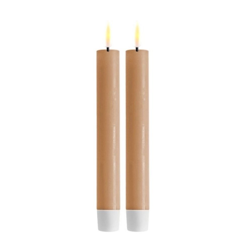 Real Flame Dinner candle 2 pcs (15 cm) Caramel