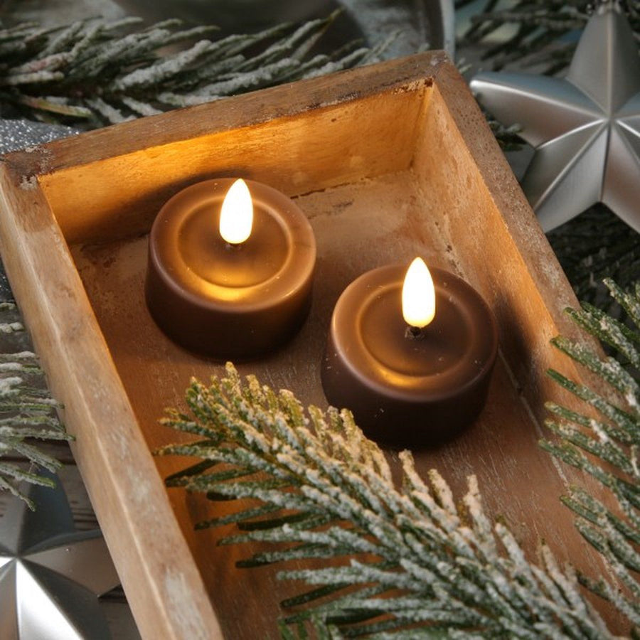 Mocca led tealight candle d 41 * 45 cm (2 pcs.)