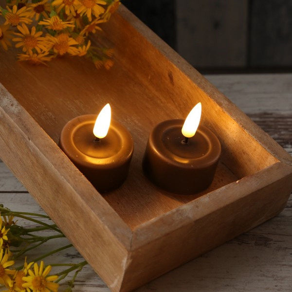 Mocca led tealight candle d 41 * 45 cm (2 pcs.)