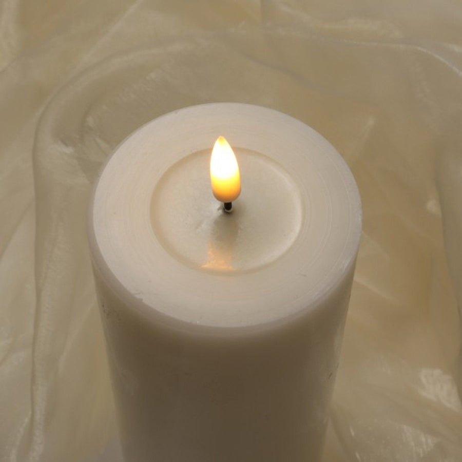 Cream led candle d 75 * 10 cm