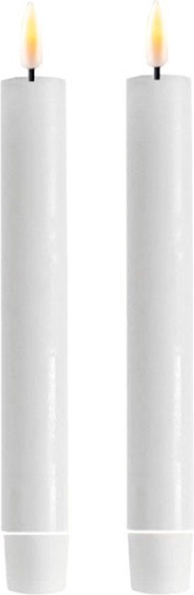 Real Flame Dinner candle 2 pcs (15 cm) White