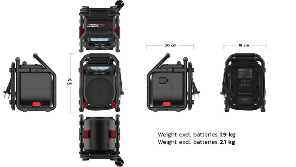 DAB+ / FM / Bluetooth / Oplaadbaar / IP64
