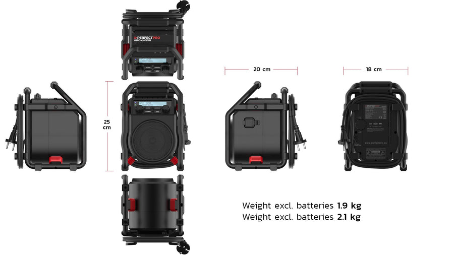 DAB+ / FM / Bluetooth / Oplaadbaar / IP64