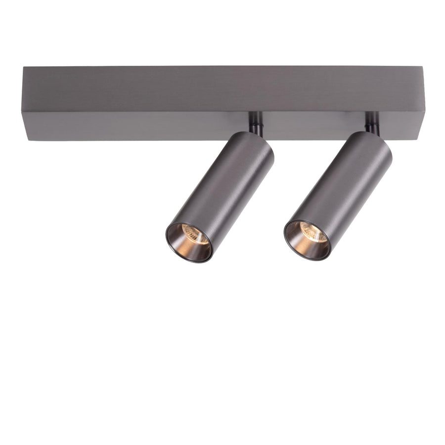 Lucide BIXX dimbare LED-plafondspot 2 × 8 W, 2700–4000 K, satijn gunmetal
