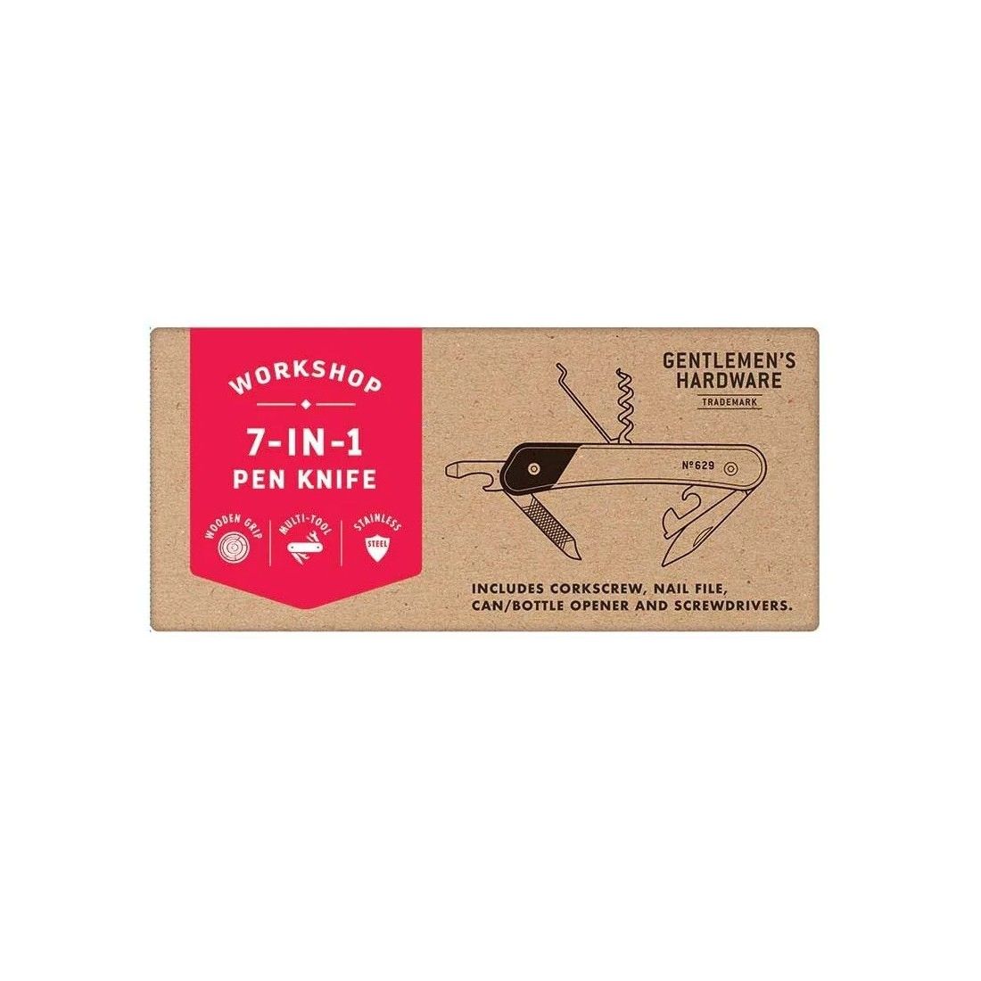 Pen Knife Multi-Tool in Kraft Packaging