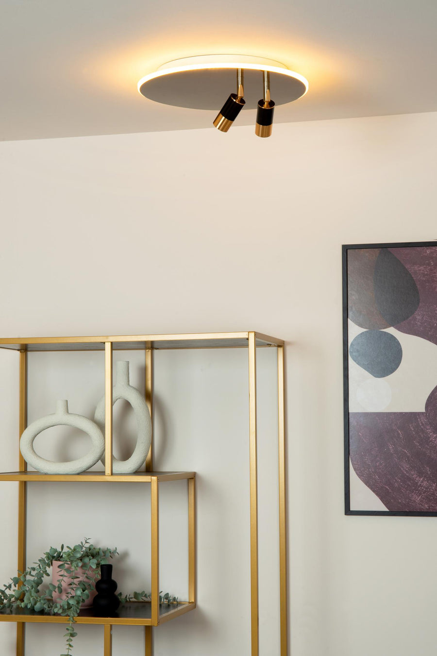 Lucide JUBEL LED-plafondlamp Ø 40 cm, 2500–3000 K, gunmetal