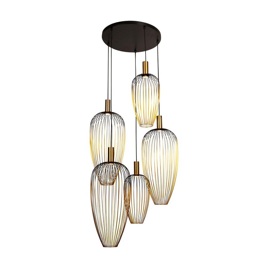Lucide AURELIE hanglamp 5 × GU10, goud