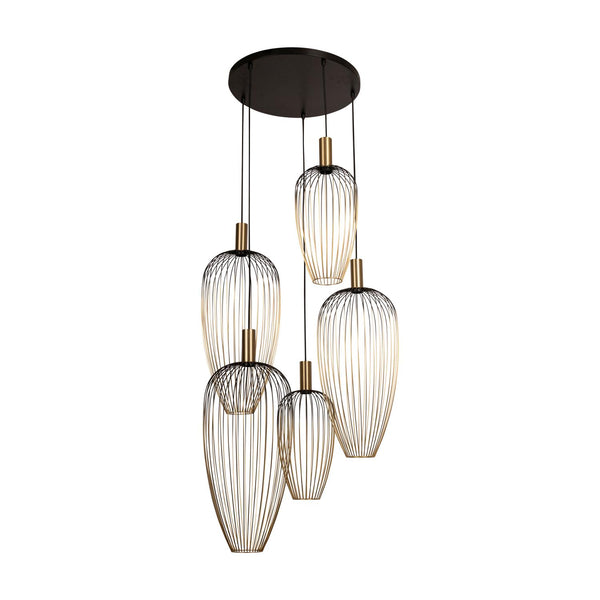 Lucide AURELIE hanglamp 5 × GU10, goud