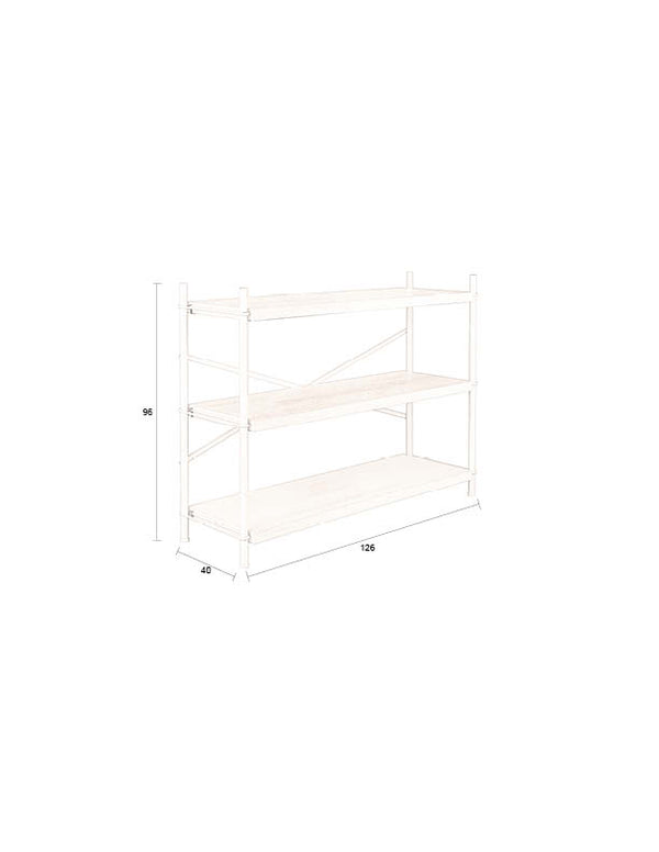 Iron stellingkast beige laag