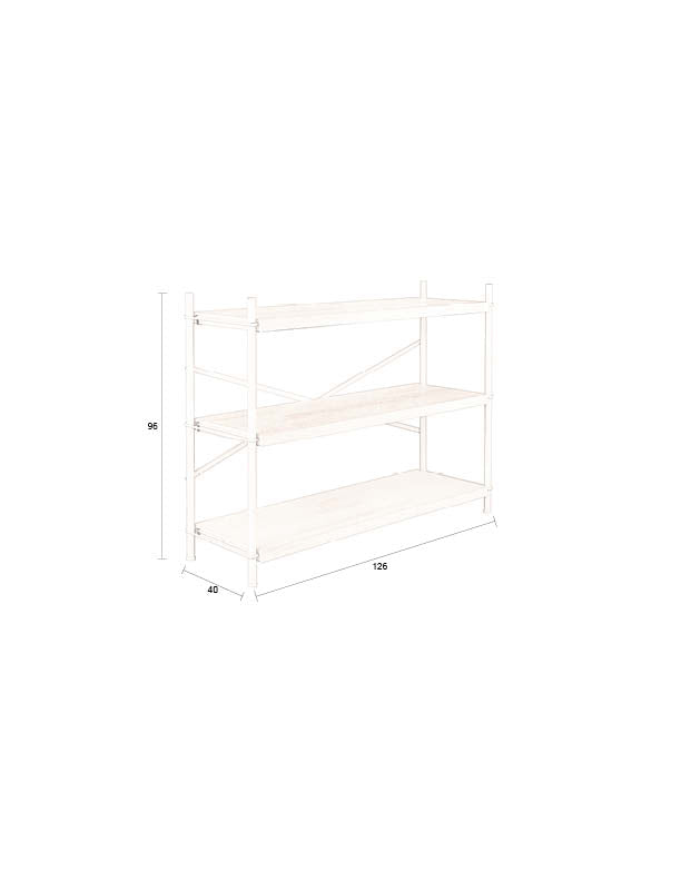 Iron stellingkast beige laag
