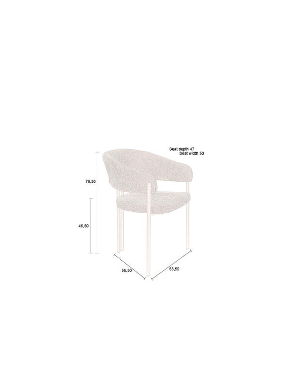 Stoel Naida Beige (set van 2)
