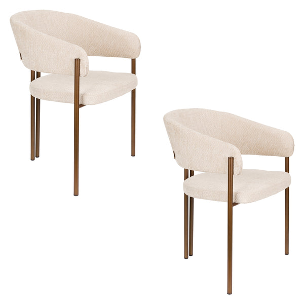 Stoel Naida Beige (set van 2)