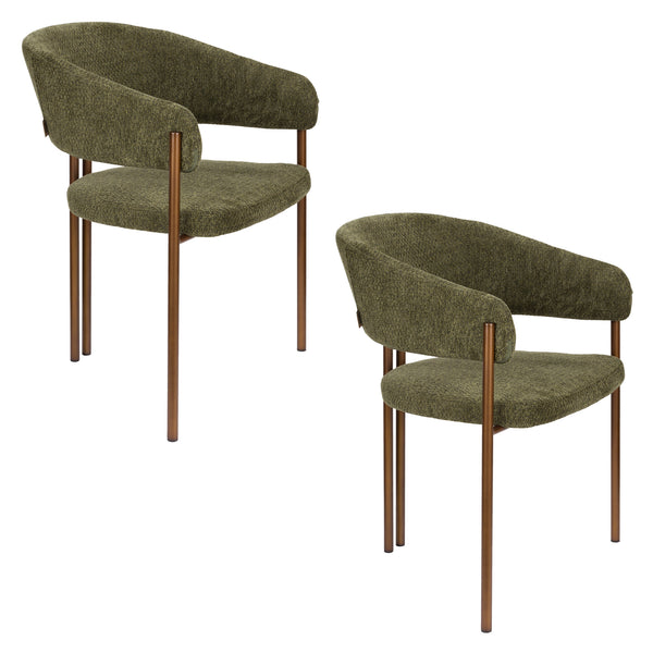 Stoel Naida Groen (set van 2)